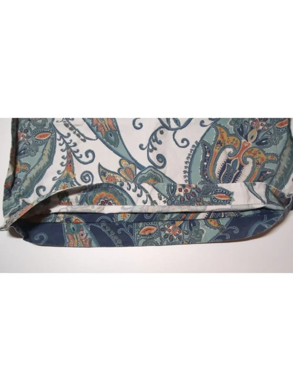 Pottery Barn Pillow Sham Paisley Reversible Standard 100% Cotton‎